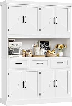 Amazon｜HITHOS 高さ76インチ キッチンパントリー収納キャビネット 幅